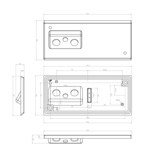 Case 1x4W 335lm 3000K Nitelite Sort #4