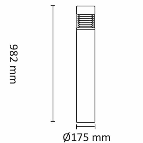 Macron Flat 40W 1310lm 3000K Grafitt #3