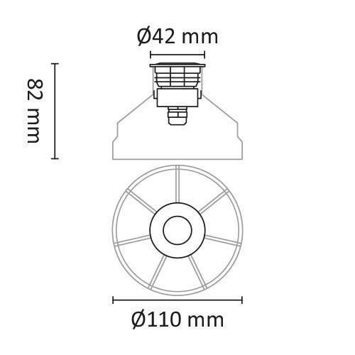 Atom 1W 350mA IP68 3000K Stål #2