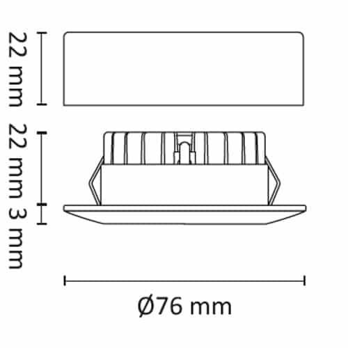 UnoCob+ 4W 285lm 3000K 450mA Hvit #3