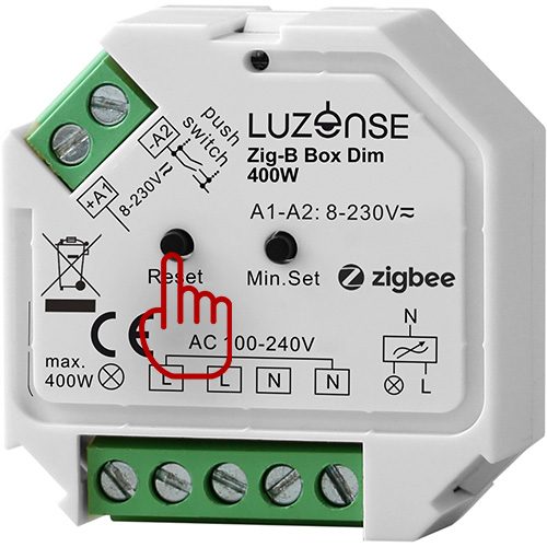 Sett en Zigbee aktuator i Touchlink modus 1 Sett en Zigbee aktuator i Touchlink modus