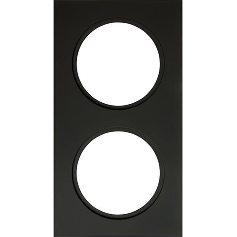 Downlightramme Firkant 2-hull Sort #1