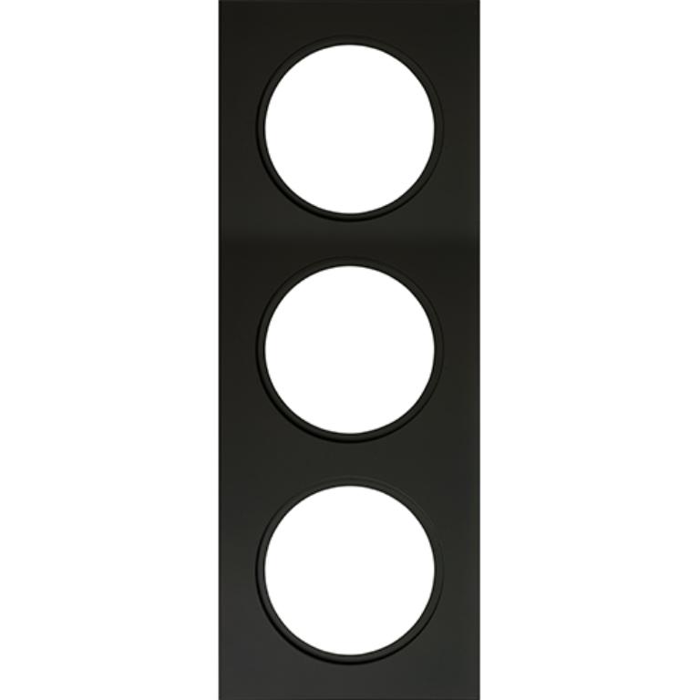 Downlightramme Firkant 3-hull Sort #1