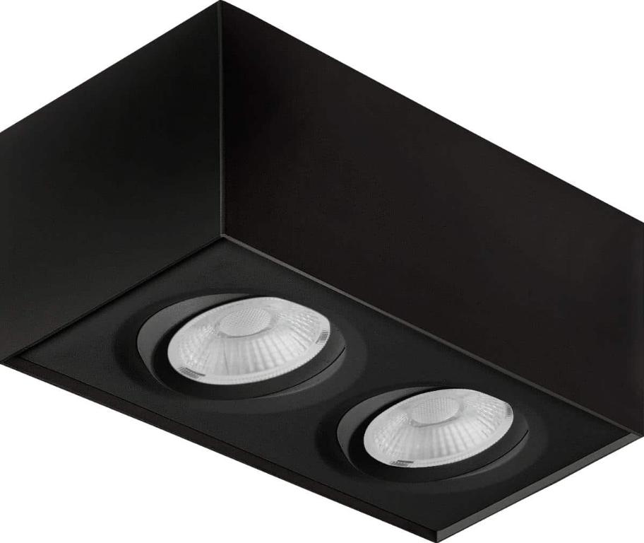 Gyro Surface Square 2x8W 1200lm 2700K Sort #1