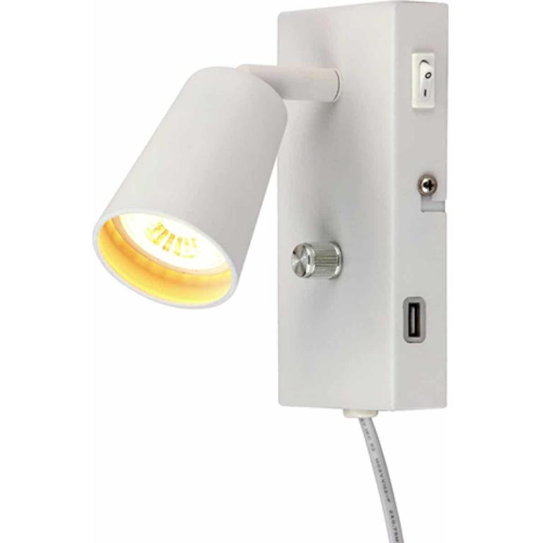 Kony Vegg 6W 350lm WarmDim GU10 USB Hvit #1