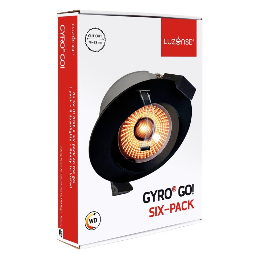 Gyro Go! 6x9W 550lm WarmDim IP44 Sort #1