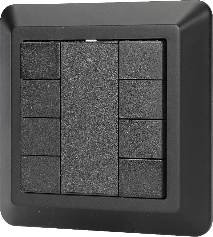 Zig-B Zigbee Veggbryter 4 kanal Sort #1