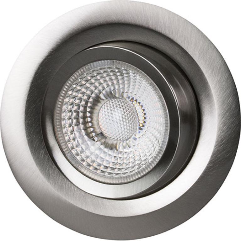 Gyro 8W 600lm 2700K IP44 Br.stål #1
