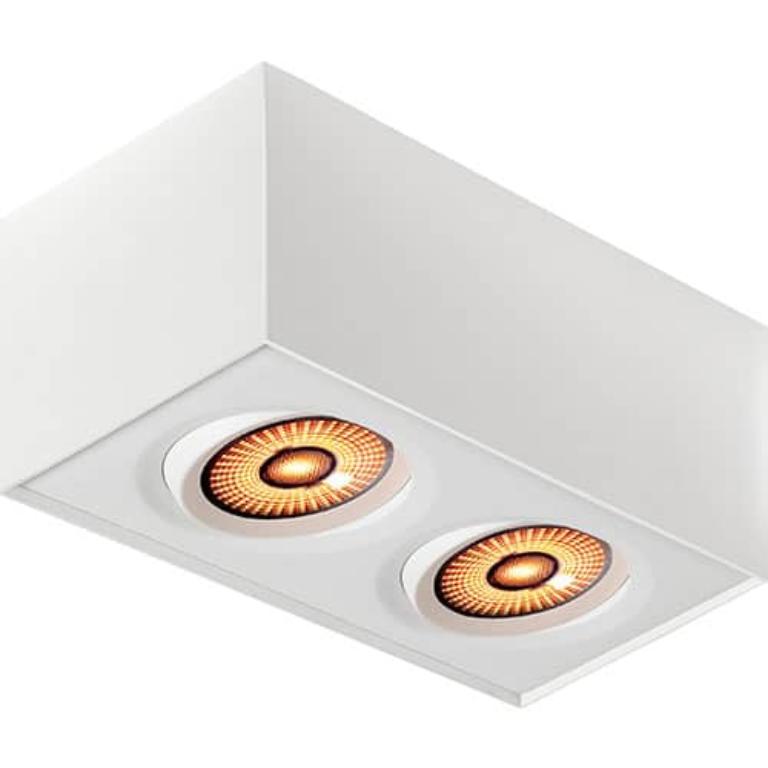 Gyro Surface Square 2x9W 1100lm WarmDim Hvit #1
