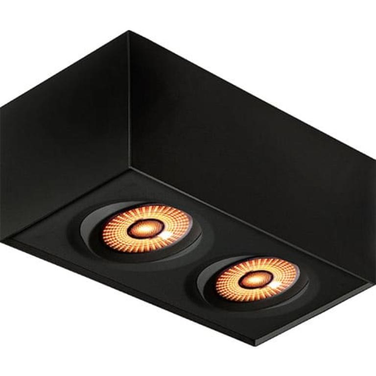 Gyro Surface Square 2x9W 1100lm WarmDim Sort #1