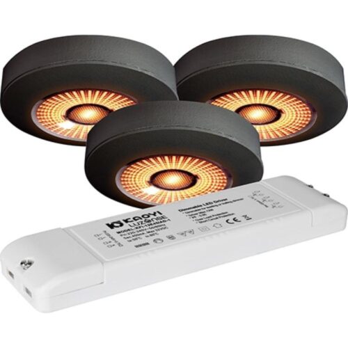 Unocob Slim 3x4W 400lm WarmDim 160mA Sort