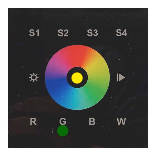 Ta i bruk Zig-B Zigbee RGBW glasspanel 2 glasspanel-touchlink