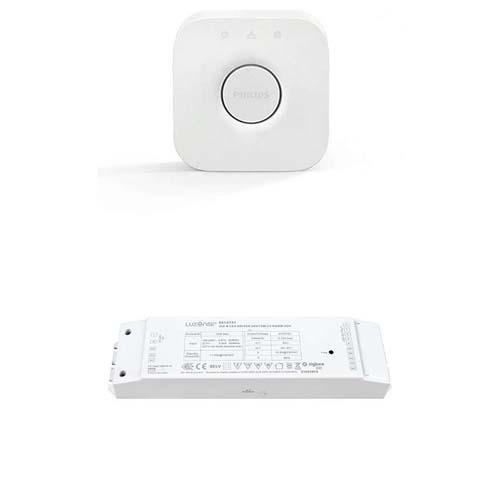 Ta i bruk Zig-B Zigbee RGBW glasspanel 3 hue-bridge-Unilamp-Luzense-Zigbee-RGBW-driver