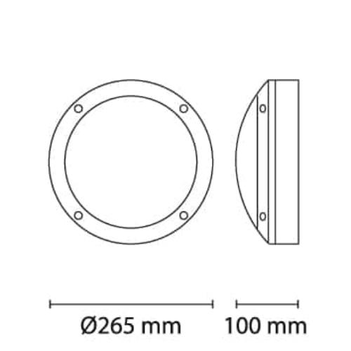 Retina 12W 847lm 3000K IP65 Hvit #2