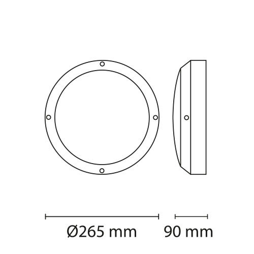 Eden M 10W 800lm 3000K IP65 Sensor Sort #2