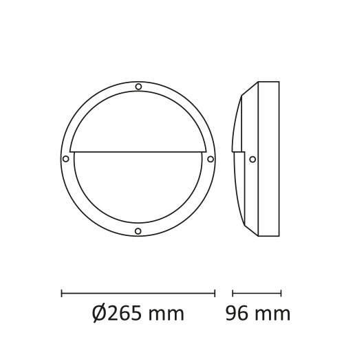 Eden M Eyelid 10W 435lm 3000K Sensor Sort #3