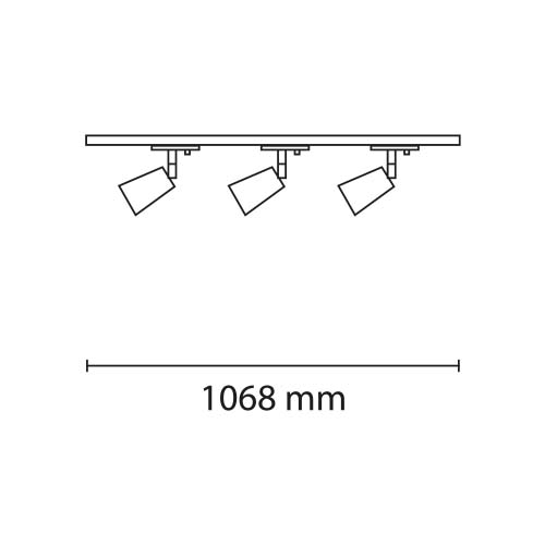 Titan Track 3xKony Spot 6W GU10 WarmDim Sort #3