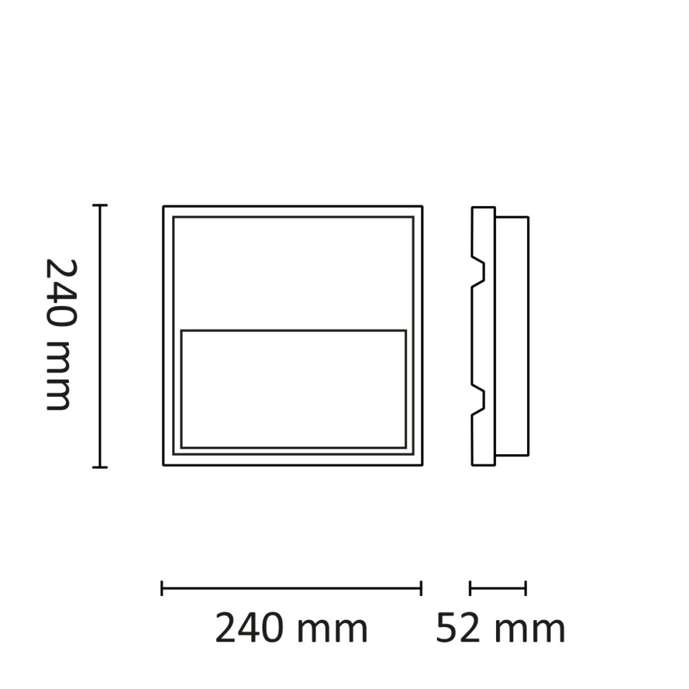 Indilight Square 6W 370lm 3000K Hvit #5