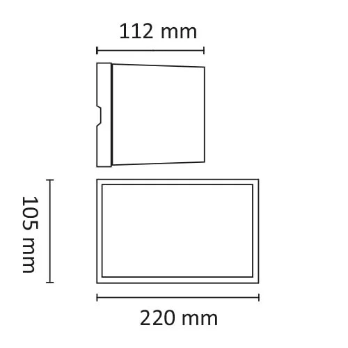 Case 2x6W 1140lm 3000K Asym Sort #6