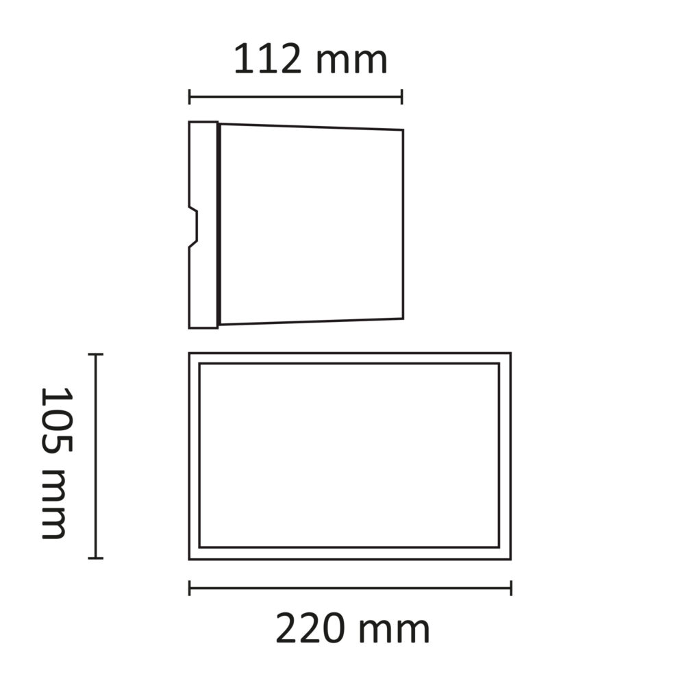 Case 1x12W Asym 3000K DALI Sort #3