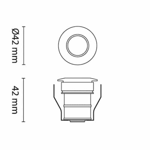 Decklight Point 1,2W 350mA IP65 2700K #6