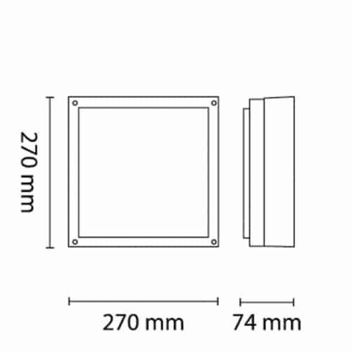 Mini Flat DRIFT Sensor 15W 750lm 3000K IP65 Sølv #5