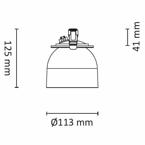 Balled Downlight 13W 1000lm 2700K Sort #3