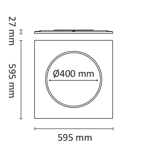 Cirkolo R600 Ø500 3800lm 3000K Opal DALI #4