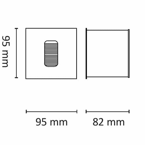 Quickstep Sq 3W 250lm 2700K IP55 Sort #4