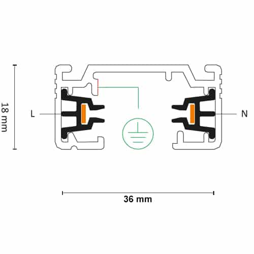 Titan Track 1m Sort 240V #3