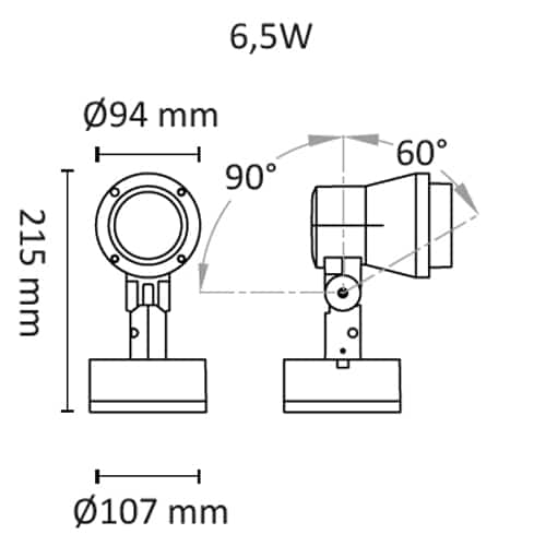 Sonic Spot Mini 6,5W 420lm 2700K GU10 Grafitt #4