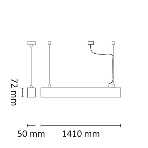 Profil-P 1400 U/D DALI 4650lm 3000/4000K MP Hvit #9