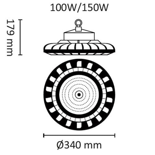 MeLite 100W 17500lm 90° 4000K Ra80 #6