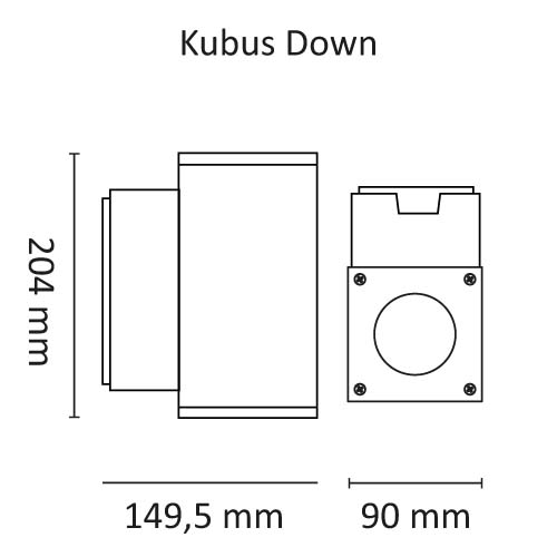 Kubus Down 4W 2700K Sort NiteLite #5