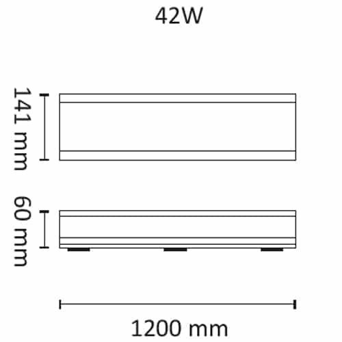 Seal 1200 39W 4600lm 3000K IP44 Sensor #5