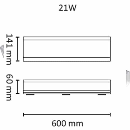 Seal 600 22W 2700lm 3000K IP44 Sensor #5