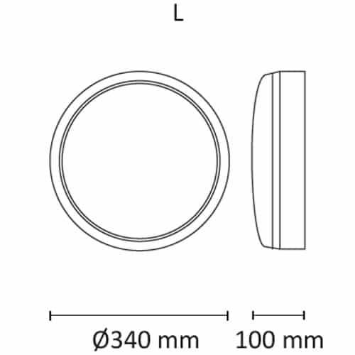 NovoDisc L 1600lm 15W 3000K Sensor Hvit #6