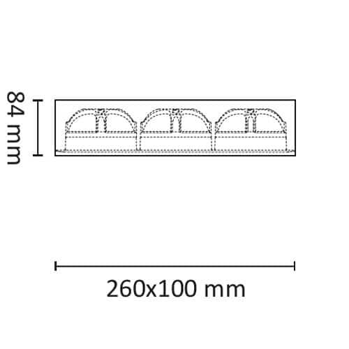 Gyro Surface Square 3x9W 1650lm WarmDim Hvit #2