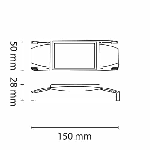 Driver LED 1-4 x 4W 160mA Seriekoblet utg. Dim #2